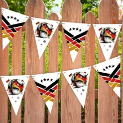Fußball Wimpelkette Deutschland 7m | Party Deko Girlande für WM, EM, Public Viewing, Verein