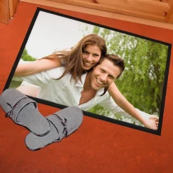 Fußmatte bedruckt mit Foto als Geschenk zum Einzug & Hausbau