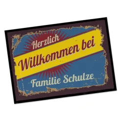 Fußmatte - Herzlich Willkommen - im Retro-Look