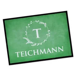 Fußmatte mit Monogramm & Text bedruckt in 2 Größen