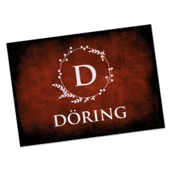 Fußmatte mit Monogramm & Text bedruckt in 2 Größen