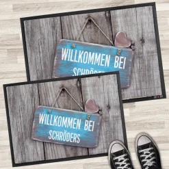 Fußmatte -Willkommen bei..- mit Ihrem Wunschnamen