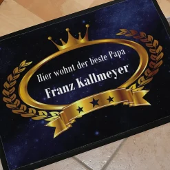 Fussmatte mit Krone für den oder die Besten...