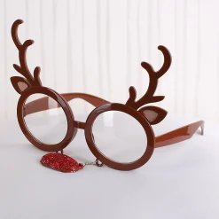 Gag-Brille Elch mit roter Nase