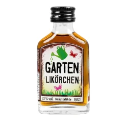 Garten Likörchen - Kleiner Kräuterlikör mit 33 % vol. in Glasfläschchen für Naturfreunde