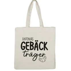 Gebäckträger - geräumige Shoppingtasche mit Namensaufdruck