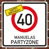 Geburtstagsbanner - Happy Birthday im Verkehrszeichen-Look