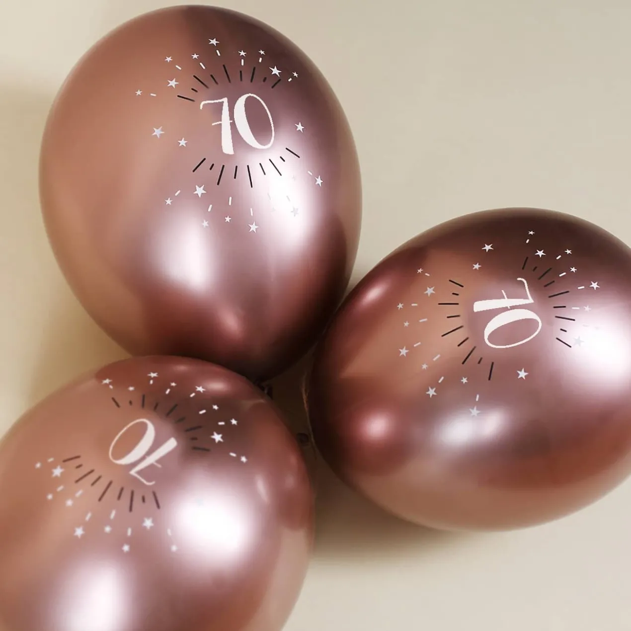 Geburtstagsdekoration 6 Luftballons in Rosé