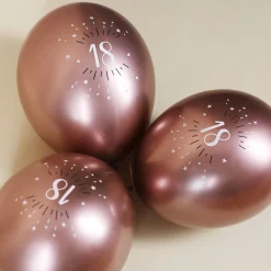 Geburtstagsdekoration 6 Luftballons in Rosé