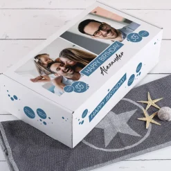 Geburtstags-Geschenkbox mit 2 Fotos & Farbauswahl