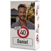 Geburtstags-Geschenkbox mit Verkehrszeichen, Foto, Alter & Name