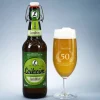 Geburtstagsgeschenkset für Männer mit Bier und Glas in persönlicher Jutetüte