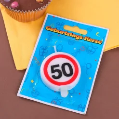 Geburtstagskerze zum 50. für Torten