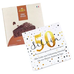 Geburtstagskuchen mit Alter, Name & Wunschtext personalisiert | Konfetti Motiv