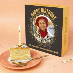 Geburtstagskuchen mit Foto und Wunschtext personalisiert | Happy Birthday Motiv