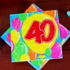Geburtstagsservietten Ballon zum 40.