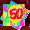 Geburtstagsservietten Ballon zum 50.