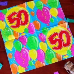 Geburtstagsservietten Ballon zum 50.