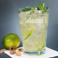 Geburtstagsset mit Glas und Mojito