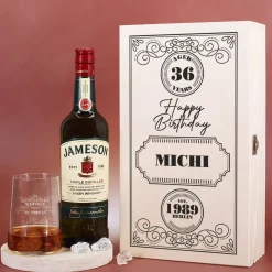 Geburtstagsset mit Jameson Whiskey für Männer
