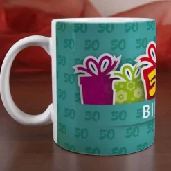 Gefüllte Geschenkbox zum 50. Geburtstag