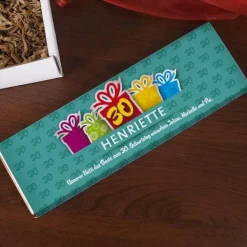 Gefüllte Geschenkbox zum 30. Geburtstag