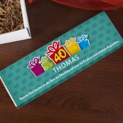 Gefüllte Geschenkbox zum 40. Geburtstag