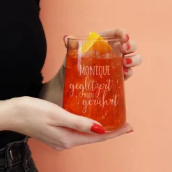 geglitzert nicht gerührt - Glitter Spritz Set mit Glas und Geschenkbox