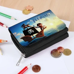 Geldbörse mit Piratenmotiv und Wunschname personalisiert