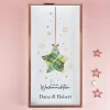 Geldgeschenk Bilderrahmen - Frohe Weihnachten - mit Stern & Name personalisiert | Weihnachtsgeschenk