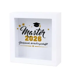 Geldgeschenk Bilderrahmen Spardose zu Schulabschluss, Abitur, Bachelor, Master & Ausbildung
