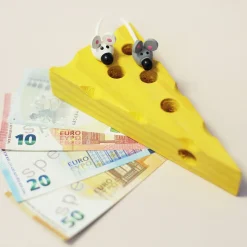 Geldgeschenk Käsestück mit Mäusen