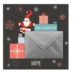 Geldgeschenk Weihnachtskarte mit Name