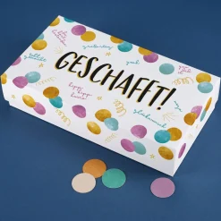 Geldgeschenk zum Abitur, Schulabschluss & mehr - Box mit Wunschtext