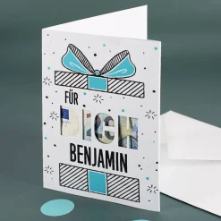 Geldgeschenk zum Geburtstag - Persönliche Karte mit Aussparung für Geldscheine