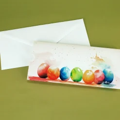 Geldgeschenk zu Ostern - Ziehkarte mit niedlichem Hasen und Ihrem Text