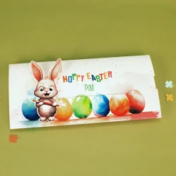 Geldgeschenk zu Ostern - Ziehkarte mit niedlichem Hasen und Ihrem Text