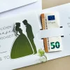 Geldgeschenk zur Hochzeit - Ziehkarte mit Brautpaar