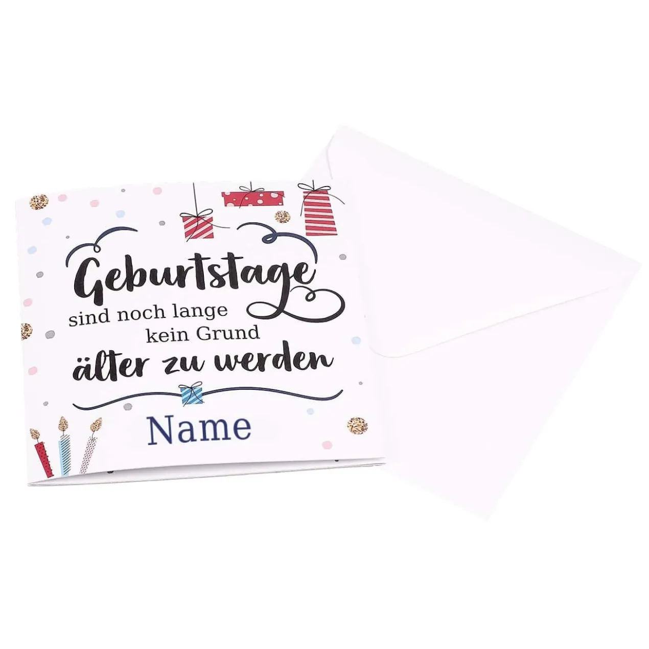 Geldkarte zum Geburtstag mit Name und Wunschtext