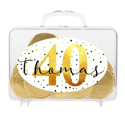 Geldkoffer zum Geburtstag mit Schokomünzen