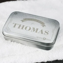 Gentleman Seife in gravierter Metall-Geschenkdose, 80g