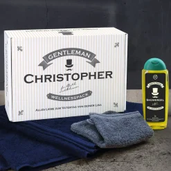 Gentleman - Wellnesspack mit Handtuch und Duschgel in Geschenkbox