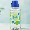 Gepunktete Trinkflasche mit Name für Jungen 700ml | Geschenk für Kindergartenkinder & Einschulung
