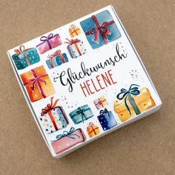 Geschenkbox für Geldgeschenke zu vielen Anlässen mit Name und Wunschtext