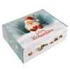 Geschenkbox 'Fröhliche Weihnachten' mit Wichtelmotiv | Mittelgroße Geschenkverpackung 21×8×15 cm