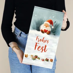 Geschenkbox 'Frohes Fest' mit Wichtelmotiv | Große Geschenkverpackung für Geschenksets zu Weihnachten