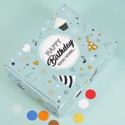 Geschenkbox 'Happy Birthday' zum Geburtstag | Mittelgroß 21×8×15 cm