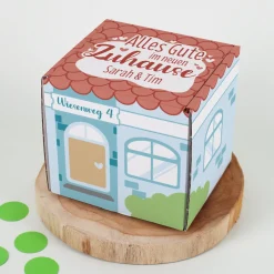Geschenkbox zum Einzug oder Hausbau | Personalisiert mit Namen, Adresse & Wunschtext