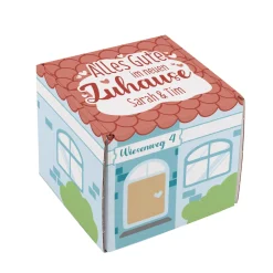Geschenkbox zum Einzug oder Hausbau | Personalisiert mit Namen, Adresse & Wunschtext