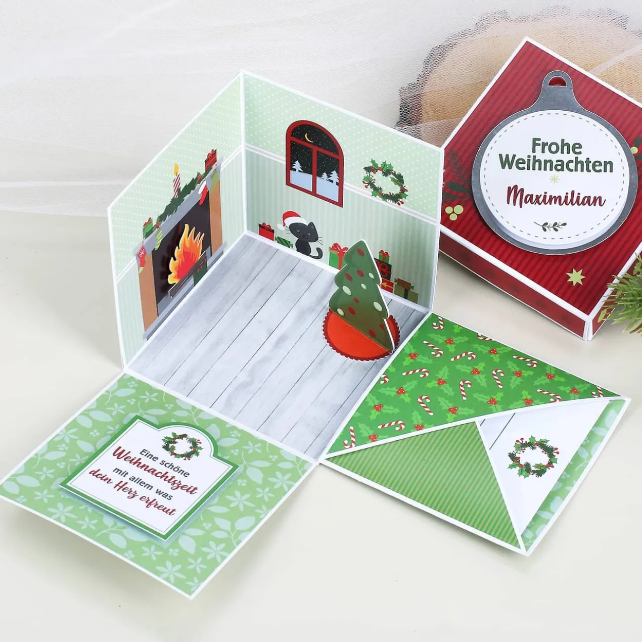 Geschenkbox zu Weihnachten - Verpackung für Geld und Gutscheine